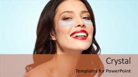  Presentation with hydration - Theme enhanced with nourished - beauty skin hydration and people background and a red colored foreground