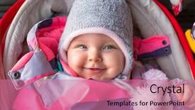  Presentation with baby girl - Cool new theme with smily - portrait of baby girl backdrop and a coral colored foreground