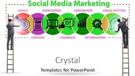  Presentation with marketing - Audience pleasing PPT layouts consisting of smm-social-media-marketing-concept backdrop and a white colored foreground