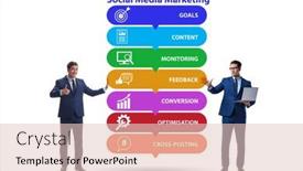  Presentation with social media - Cool new presentation theme with smm-social-media-marketing-concept backdrop and a lemonade colored foreground