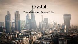  Presentation with foggy - Colorful PPT layouts enhanced with smog - rooftop view over london backdrop and a lemonade colored foreground