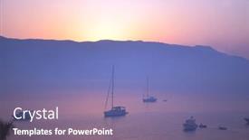  Presentation with smog - PPT layouts with smog-in-marmaris-bay background and a coral colored foreground