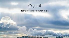  Presentation with smog - Cool new slide set with smog-in-mosocw-in-winter backdrop and a light blue colored foreground