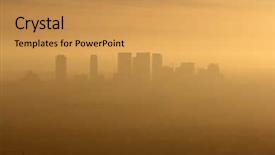  Presentation with foggy - Presentation design featuring smoggy foggy afternoon in west background and a yellow colored foreground