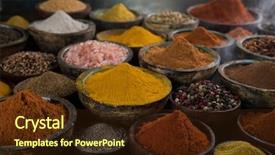  Presentation with army smoke - Colorful slide deck enhanced with smoke aromatic spices on wooden backdrop and a tawny brown colored foreground