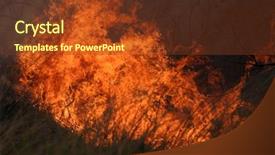  Presentation with wild fire - Theme consisting of smoke car truck - 10-22-2007 irvine california arson set background and a  colored foreground