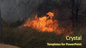  Presentation with wild fire - Beautiful presentation theme featuring smoke car truck - 10-22-2007 irvine california arson set backdrop and a  colored foreground