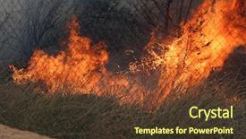  Presentation with wild fire - Colorful presentation theme enhanced with smoke car truck - 10-22-2007 irvine california arson set backdrop and a  colored foreground