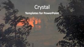  Presentation with wild fire - Presentation theme enhanced with smoke car truck - 10-22-2007 irvine california arson set background and a  colored foreground