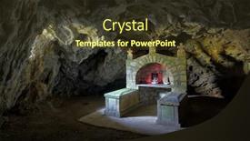  Presentation with cave - Colorful slide set enhanced with smoke cave-church in ovcar banja serbia backdrop and a tawny brown colored foreground