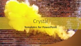  Presentation with smoke cloud - Presentation theme with smoke-cloud-over-an-brick background and a yellow colored foreground