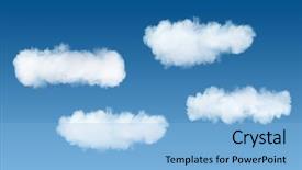  Presentation with pink and blue acrylic smoke - Audience pleasing presentation consisting of smoke clouds on blue sky backdrop and a light blue colored foreground