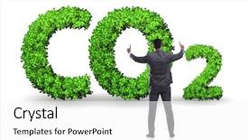  Presentation with emissions - Presentation consisting of smoke co2 green house effect - ecological concept of greenhouse gas background and a white colored foreground