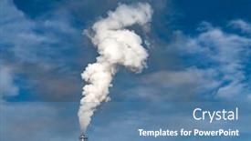  Presentation with pollution air - Slides featuring smoke-coming-from-the-chimneys background and a teal colored foreground