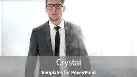  Presentation with office - Beautiful presentation theme featuring smoke detector fire - young businessman in a smoky backdrop and a gray colored foreground