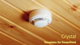  Presentation with fire alarm - Slide set enhanced with smoke-detector-of-fire-alarm background and a tawny brown colored foreground