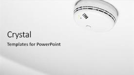  Presentation with fire alarm - PPT theme consisting of smoke detector of fire alarm background and a white colored foreground