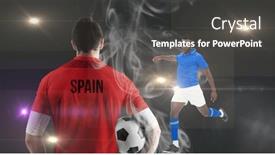  Presentation with tournament - Presentation theme featuring smoke-effect-over-two-male background and a dark gray colored foreground