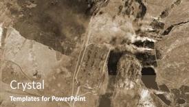  Presentation with drone fire - Audience pleasing PPT theme consisting of smoke-from-the-burning backdrop and a coral colored foreground