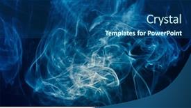  Presentation with incense - Presentation design featuring smoke-from-the-incense-stick background and a ocean colored foreground