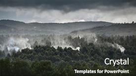  Presentation with deforestation - PPT theme with smoke in forest caused by deforestation madagascar background and a tawny brown colored foreground