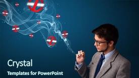  Presentation with cigarette - Audience pleasing slide deck consisting of smoke inhalation - attractive young man smoking dangerous backdrop and a navy blue colored foreground