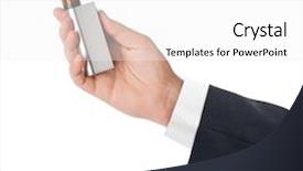  Presentation with vape - Colorful PPT layouts enhanced with smoke inhalation - hand with vape device backdrop and a white colored foreground