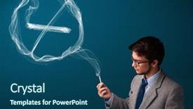  Presentation with smoking - PPT layouts consisting of smoke inhalation - handsome young man smoking unhealthy background and a ocean colored foreground