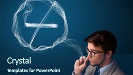  Presentation with unhealthy habits - Amazing slide set having smoke inhalation - handsome young man smoking unhealthy backdrop and a ocean colored foreground