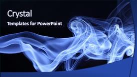  Presentation with abstract green smoke - PPT theme with smoke on black background and a wine colored foreground