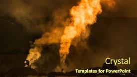  Presentation with air pollution - Slides with smoke-or-steam-rising background and a wine colored foreground