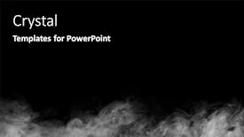  Presentation with steam - Presentation theme with smoke-over-black-background-fog background and a black colored foreground