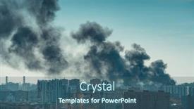  Presentation with russia city - Presentation design having smoke-over-the-city-great background and a  colored foreground