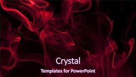  Presentation with red and blue smoke - PPT theme consisting of smoke wisp in bright color red background and a wine colored foreground