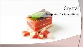  Presentation with bacon - Slides having smoked-bacon-on-white-background background and a white colored foreground