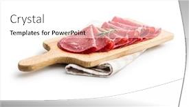  Presentation with appetizer - Slide deck enhanced with smoked-bresaola-italian-appetizer-dried background and a white colored foreground