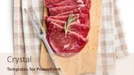  Presentation with appetizer - PPT layouts featuring smoked-bresaola-italian-appetizer-dried background and a lemonade colored foreground