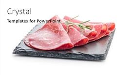  Presentation with appetizer - Presentation theme with smoked-bresaola-italian-appetizer-dried background and a white colored foreground