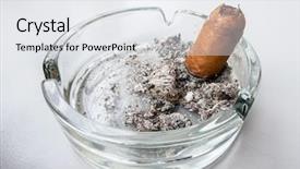 Presentation with cigar - Colorful presentation theme enhanced with smoked cigar in an ashtray backdrop and a white colored foreground