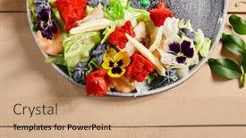  Presentation with restaurant menu - Slides enhanced with smoked-cod-truffle-cheese background and a coral colored foreground