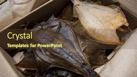  Presentation with craft - Beautiful presentation design featuring smoked-fish-in-craft-paper backdrop and a tawny brown colored foreground