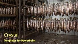  Presentation with fish - Amazing presentation theme having smoked-fish-production-concept-smoked backdrop and a wine colored foreground