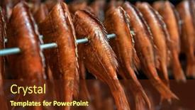  Presentation with smoking - Presentation with smoked-fish-production-concept-smoking background and a tawny brown colored foreground