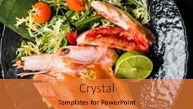  Presentation with lime - Audience pleasing presentation theme consisting of smoked-fish-with-salad backdrop and a gold colored foreground