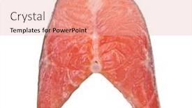  Presentation with salmon fish - Presentation theme with smoked-piece-of-salmon-red background and a lemonade colored foreground