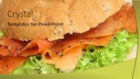  Presentation with lettuce - PPT layouts having smoked-salmon-and-lettuce background and a yellow colored foreground