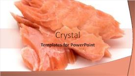  Presentation with salmon fish - Presentation theme with smoked-salmon-segments-isolated-over background and a coral colored foreground