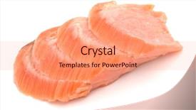  Presentation with salmon fish - Slide deck consisting of  background and a  colored foreground