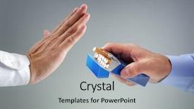  Presentation with healthy lifestyle - Amazing PPT theme having smokes concept for quitting smoking backdrop and a light gray colored foreground