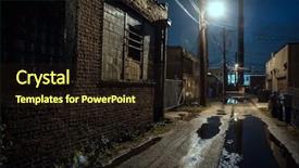  Presentation with rain city - Audience pleasing PPT layouts consisting of smokestack - dark gritty and wet industrial backdrop and a wine colored foreground